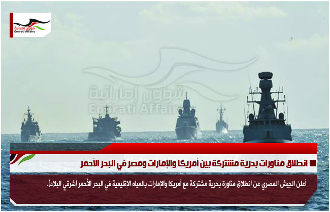انطلاق مناورات بحرية مشتركة بين أمريكا والإمارات ومصر في البحر الأحمر
