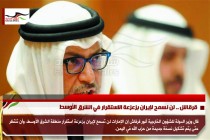قرقاش .. لن نسمح لإيران بزعزعة الاستقرار في الشرق الأوسط