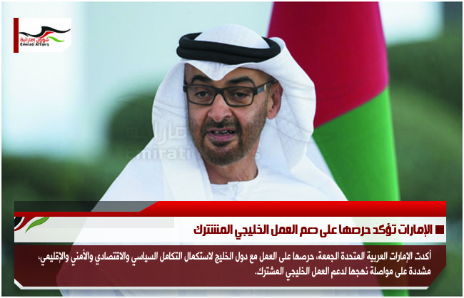الإمارات تؤكد حرصها على دعم العمل الخليجي المشترك
