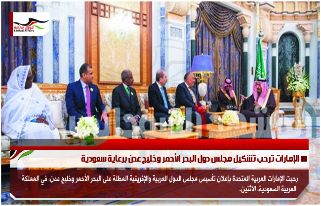 الإمارات ترحب تشكيل مجلس دول البحر الأحمر وخليج عدن برعاية سعودية