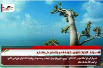 صحيفة.. الإمارات تقوض حكومة هادي وتتصارع على سقطرى