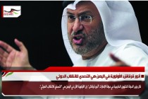 أنور قرقاش: الأولوية في اليمن هي التصدي للانقلاب الحوثي
