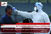 الصحة الإماراتية: تسجيل 294 اصابة بفايروس كورونا وشفاء 19 حالة