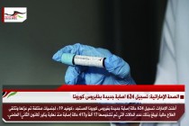الصحة الإماراتية: تسجيل 624 اصابة جديدة بفايروس كورونا