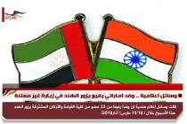 وسائل اعلامية .. وفد اماراتي رفيع يزور الهند في زيارة غير معلنة