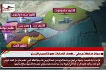 مركز دراسات يمني .. هدف الامارات هو تقسيم اليمن