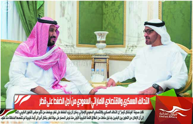 التحالف العسكري والاقتصادي الاماراتي السعودي من أجل الضغط على قطر