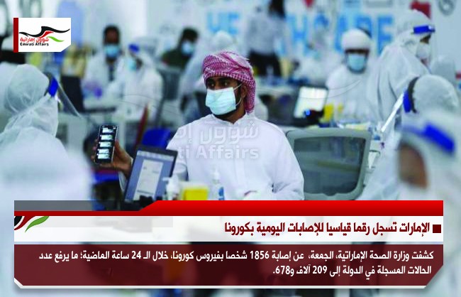 الإمارات تسجل رقما قياسيا للإصابات اليومية بكورونا