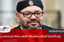 وزير الخارجية الإماراتي يسلم ملك المغرب رسالة من محمد بن زايد