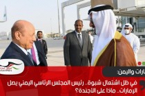 في ظل اشتعال شبوة.. رئيس المجلس الرئاسي اليمني يصل الإمارات.. ماذا على الأجندة؟