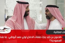 طحنون بن زايد يترك ملفات الدفاع لولي عهد أبوظبي.. ما علاقة السعودية؟