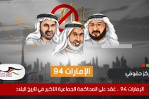 مركز حقوقي: الإمارات 94 .. عَقد على المحاكمة الجماعية الأكبر في تاريخ البلاد
