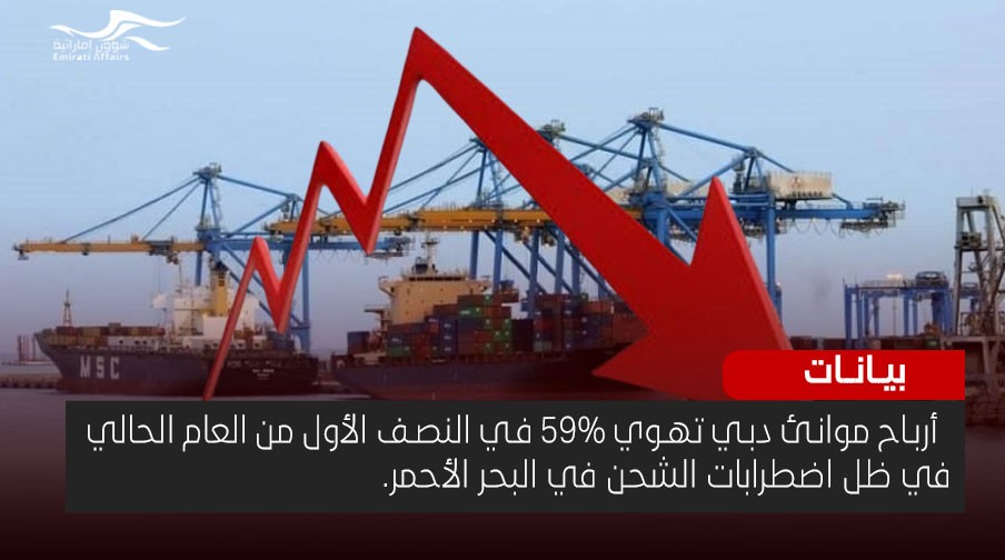 أرباح موانئ دبي تهوي 59% في النصف الأول متأثرة بأزمة البحر الأحمر