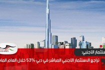 تراجع الاستثمار الأجنبي المباشر في دبي 53% خلال العام الماضي