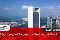 الإمارات تجذب استثمارات أجنبية بقيمة ‭20‬ مليار دولار في ‭2020‬