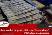 “جيروزاليم بوست”: حجم التبادل التجاري بين تل أبيب و أبوظبي سيبلغ مليار دولار بنهاية 2021